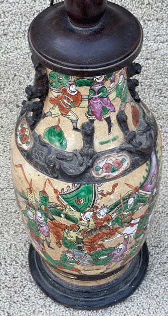 Vase mounted as a lamp