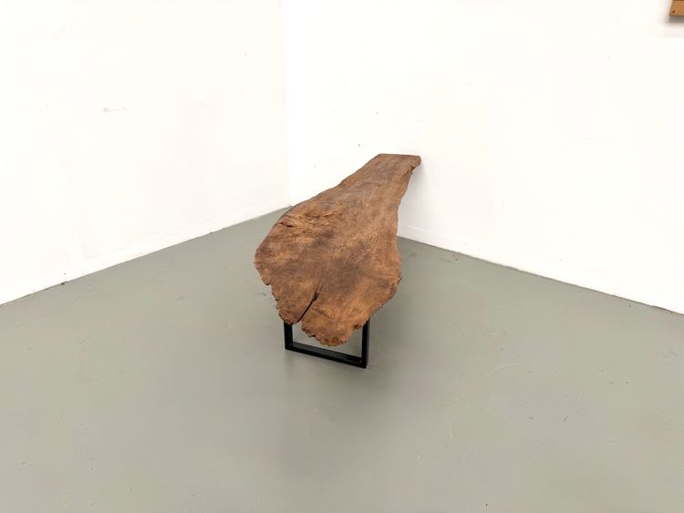 Organischer Couchtisch aus massivem Pappelholz
