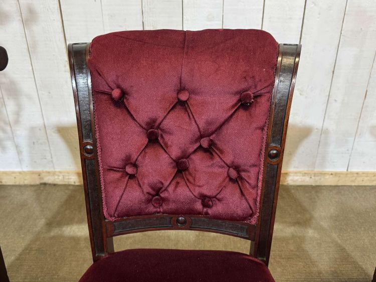 Suite de 6 chaises Victorienne XIXème en acajou