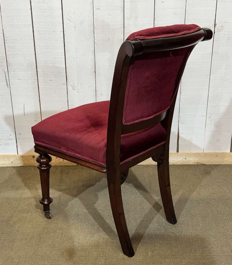 Suite de 6 chaises Victorienne XIXème en acajou