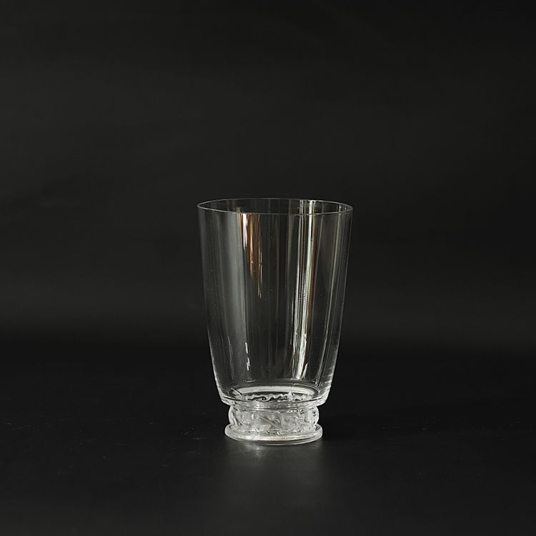 LALIQUE France - « Saint-Hubert » - Carafe en cristal et 5 verres à porto / liqueur - Marc Lalique 