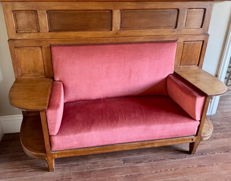 Banquette en chêne 1930