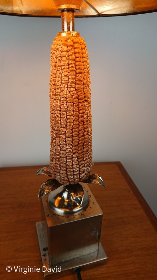 Corn cob lamp in the style of Maison Charles