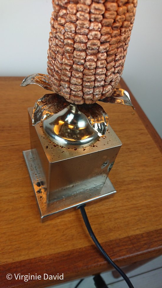 Corn cob lamp in the style of Maison Charles