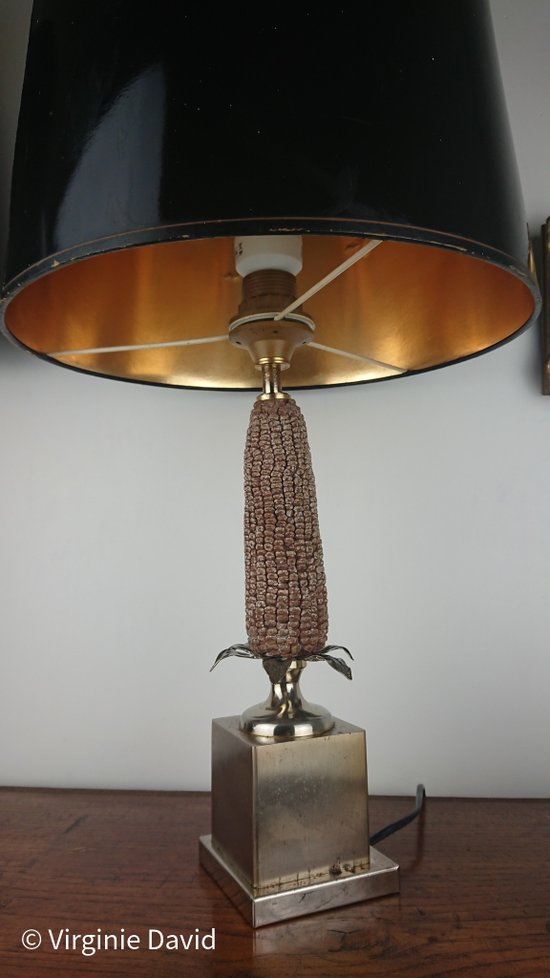 Corn cob lamp in the style of Maison Charles