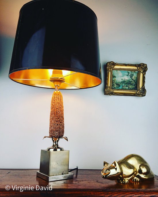 Corn cob lamp in the style of Maison Charles