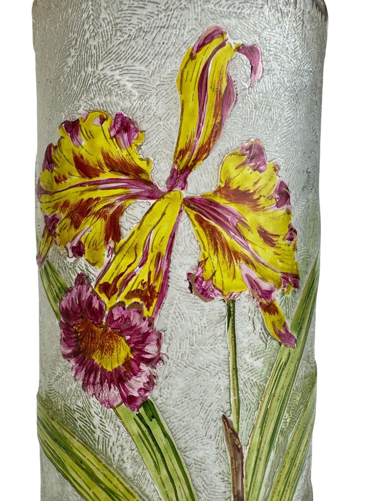 Baccarat – Jugendstilvase mit Orchideenverzierung