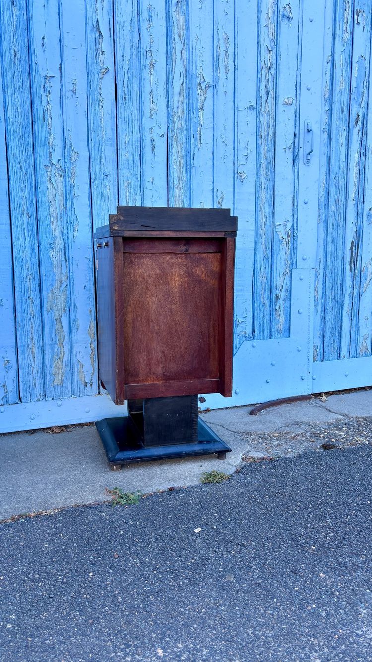 Art Deco Bedside Table with Portor Marble Top, 1930s