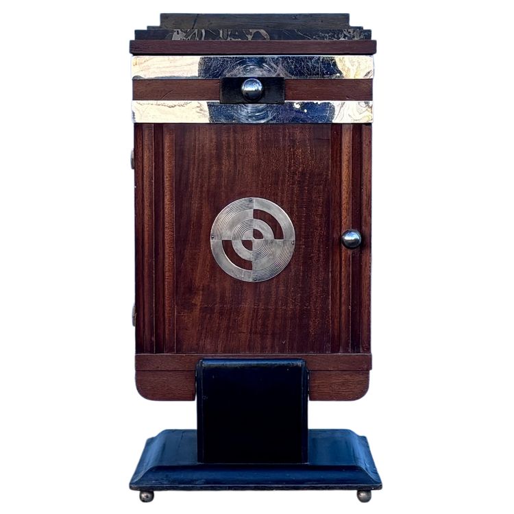Petit meuble ou chevet Art Déco, plateau marbre portor. Années 1930