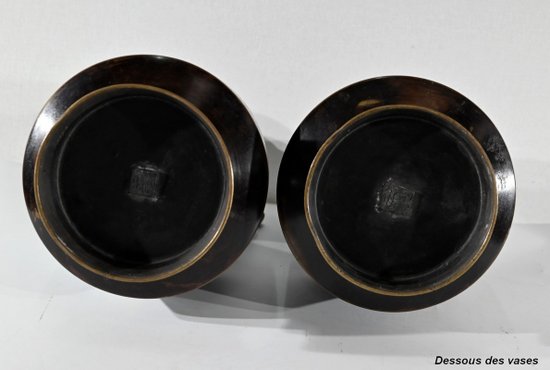 Paire de Vases en Émaux Cloisonnés, Japon – 2ème Partie XIXe