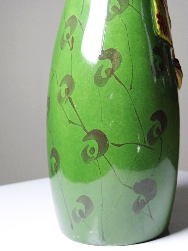 Antica bottiglia in porcellana di Limoges, nello stile di Robj, anni '20-'30.