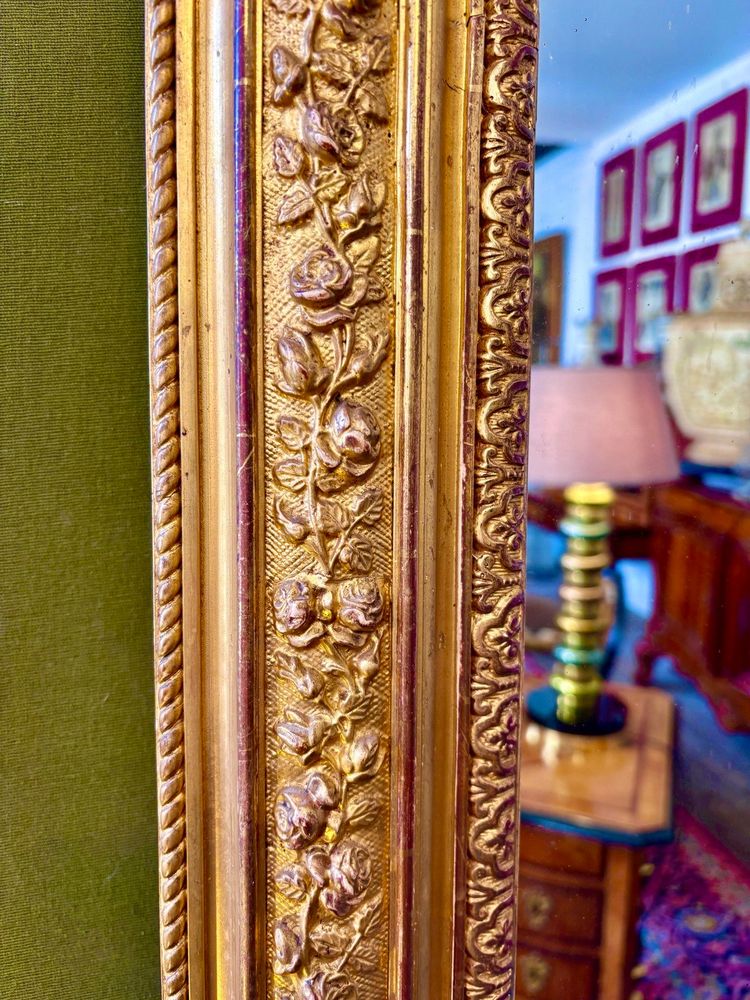 Grande specchio in legno dorato, XIX secolo