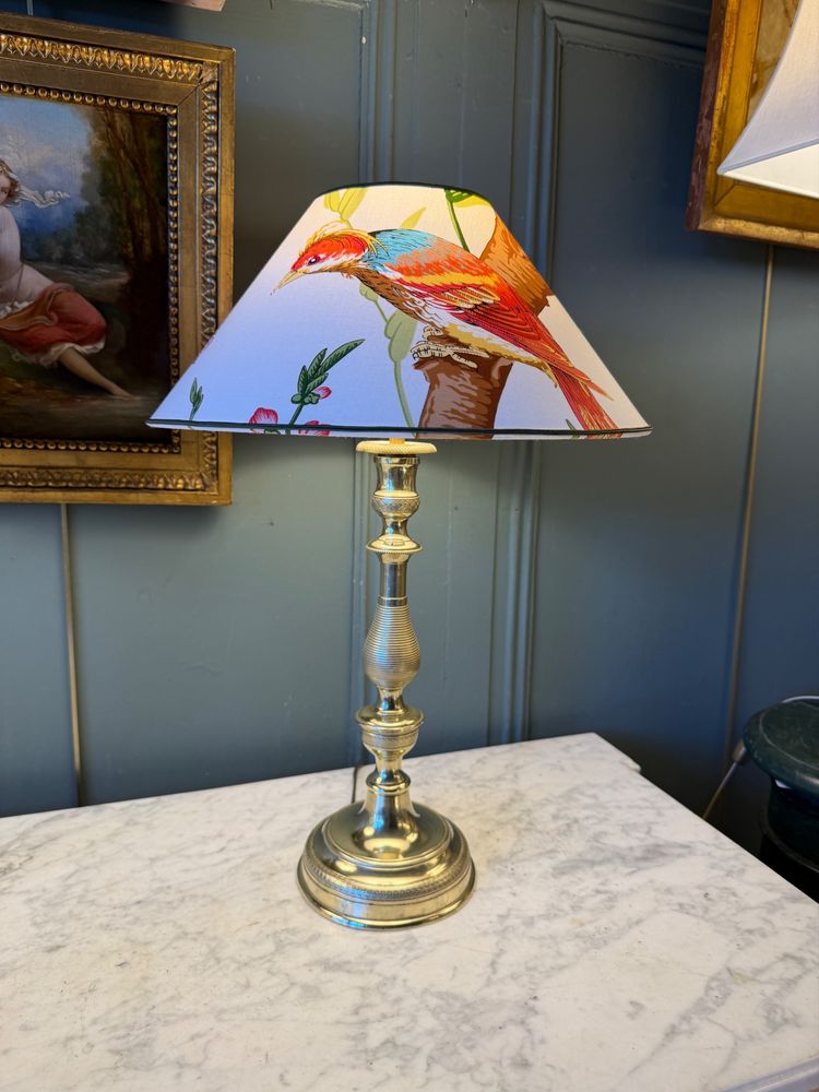 Grande paire de lampes en bronze XIXème, Hauteur 52 cm