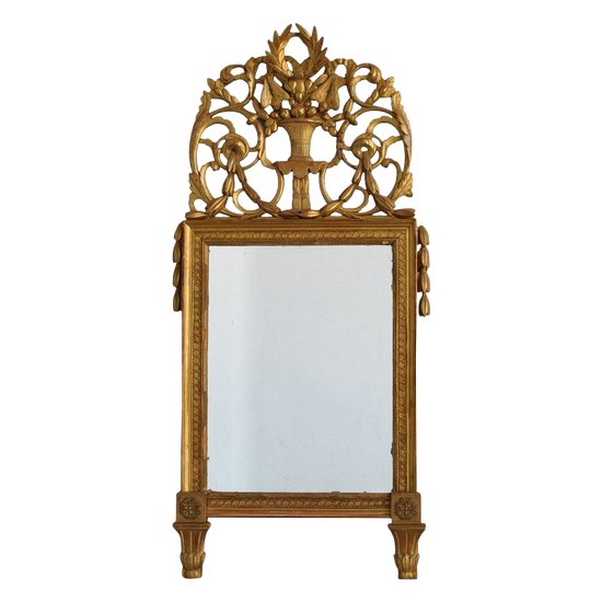 Miroir En Bois Doré Louis XVI époque XIXème