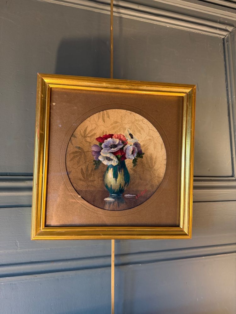 Bouquet d'anémones, gouache