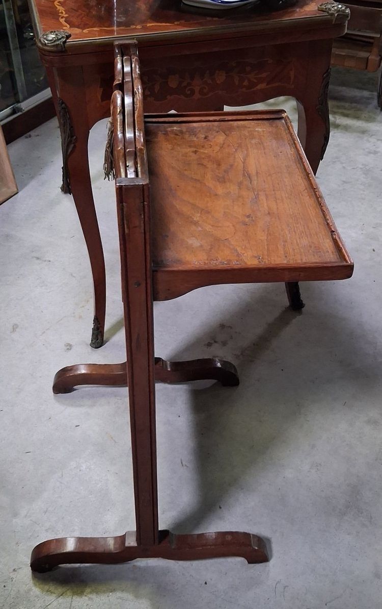 Parascintille per camino Napoleone III con ripiano discreto in mogano