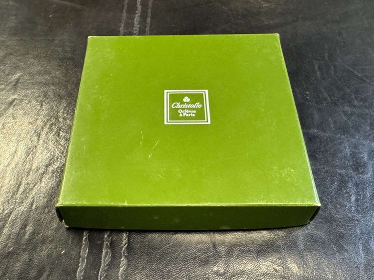 Christofle silver-plated metal bottle coaster, Villars pattern