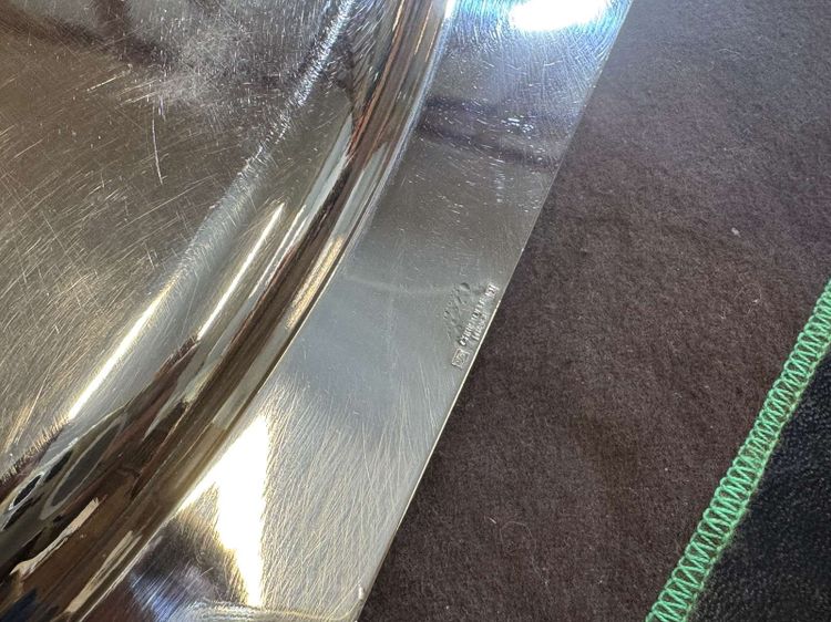 Christofle silver-plated metal tray, Villars pattern