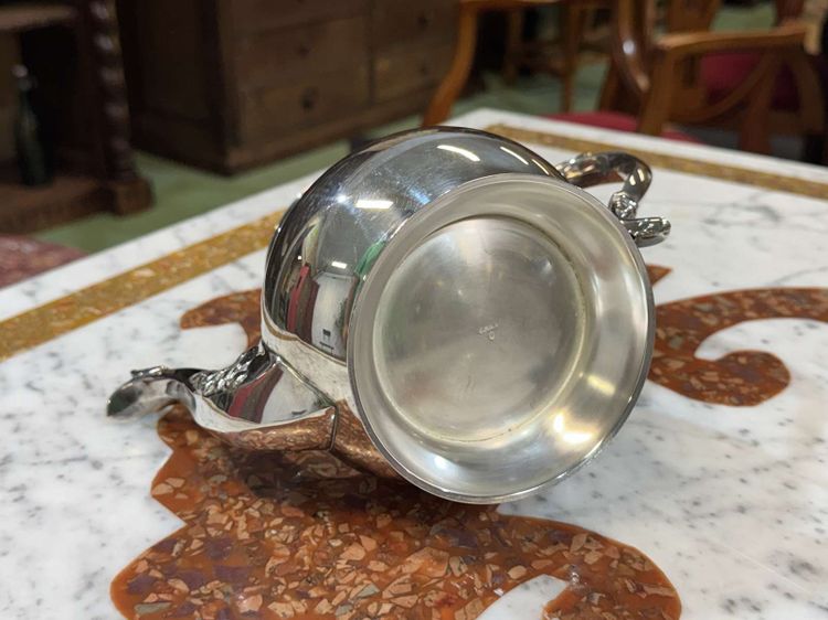 English silver-plated metal teapot