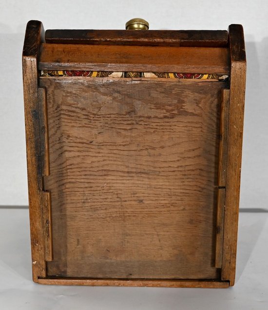 Small coal reserve in solid oak, England - 1900