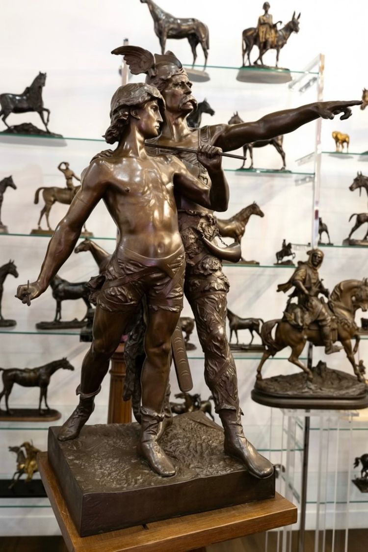Sculpture - Pro Patria , Emile - Louis Laporte (1858-1907)