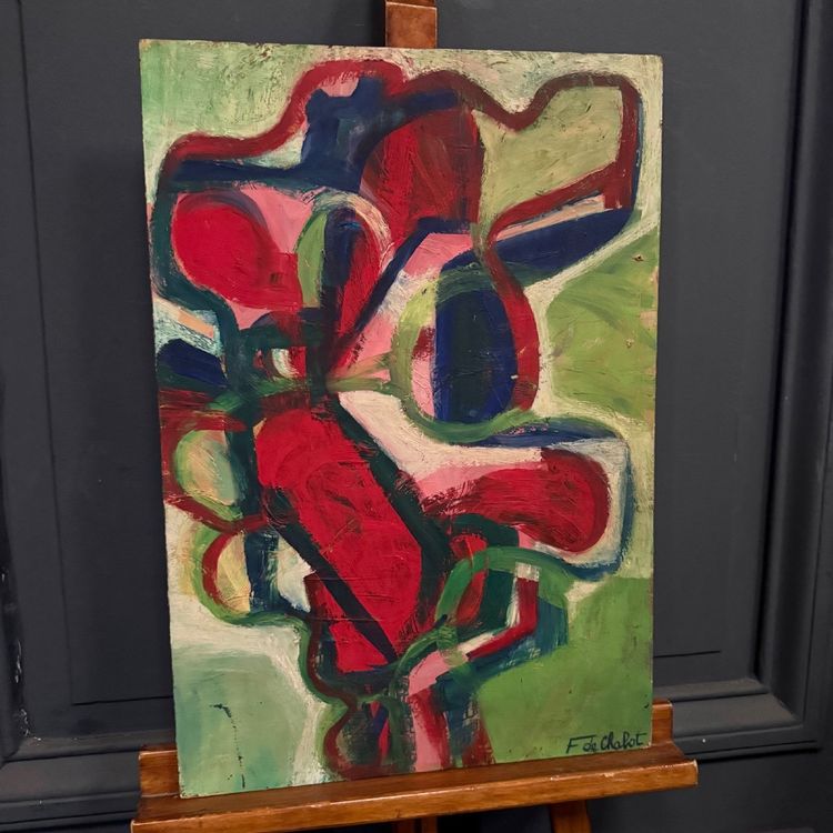 Oil on panel, modern composition by François de Chabot, 1960-70