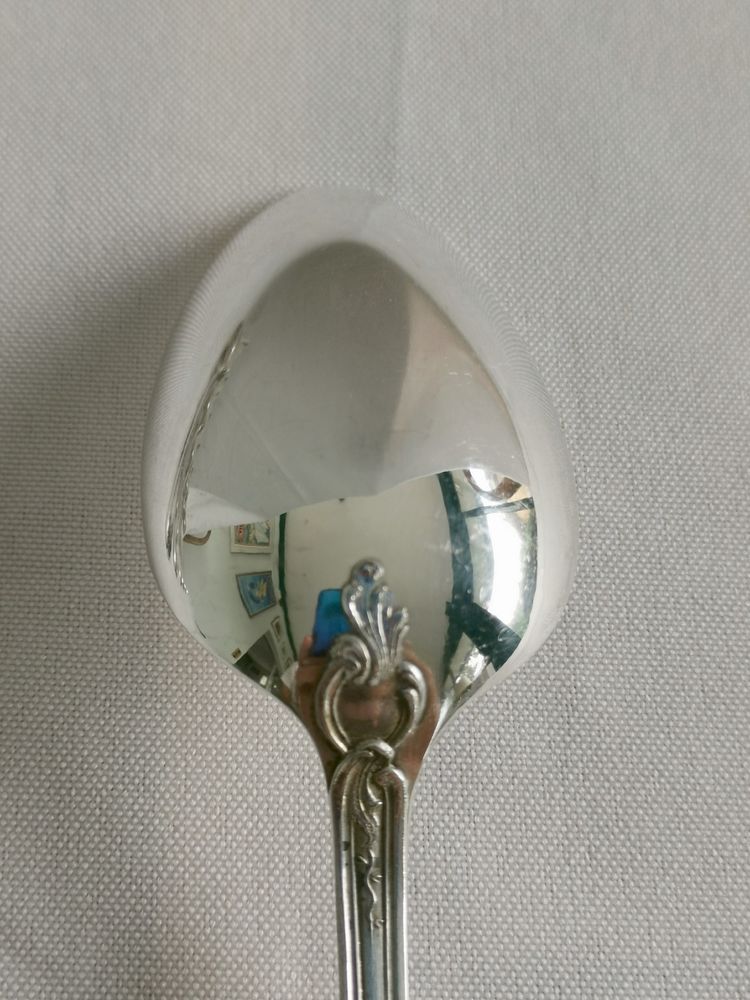 Set di 12 cucchiaini da dessert Ercuis Louis XV du Barry, placcati in argento, 18,8 cm.