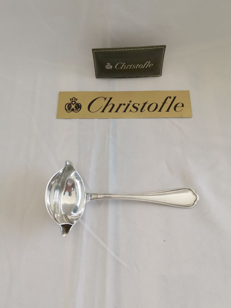 Cucchiaio da salsa Christofle Spatours per salse ricche e leggere, in metallo argentato.