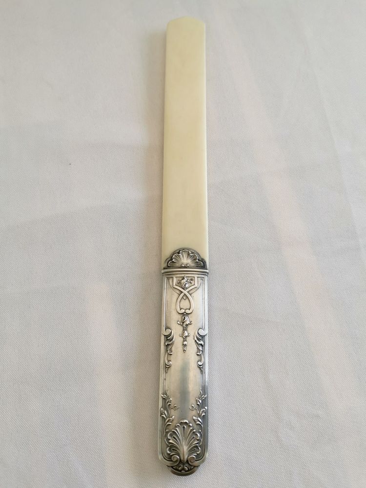 Solid silver letter opener, Art Nouveau period, late 19th century