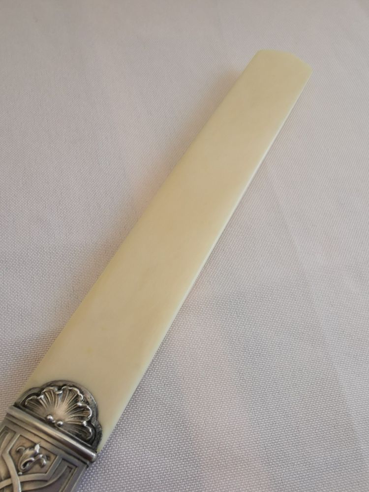 Solid silver letter opener, Art Nouveau period, late 19th century