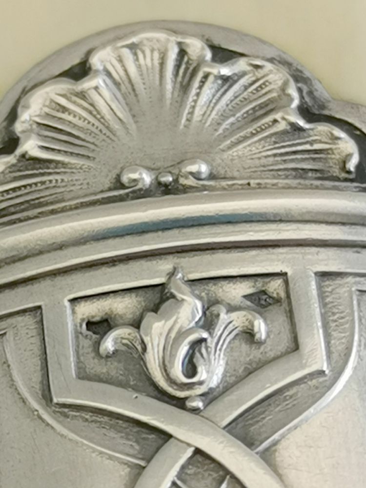 Solid silver letter opener, Art Nouveau period, late 19th century