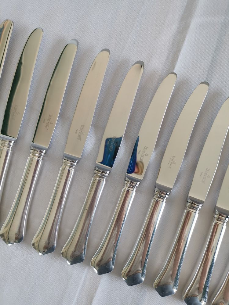 Ravinet d'Enfert Brantôme 15 große versilberte Tafelmesser