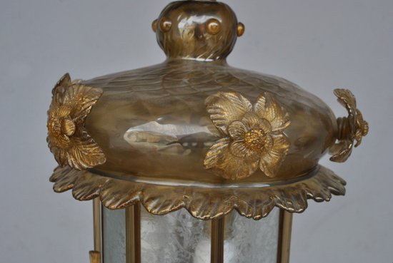 Italian Blown Glass Lantern After Murano