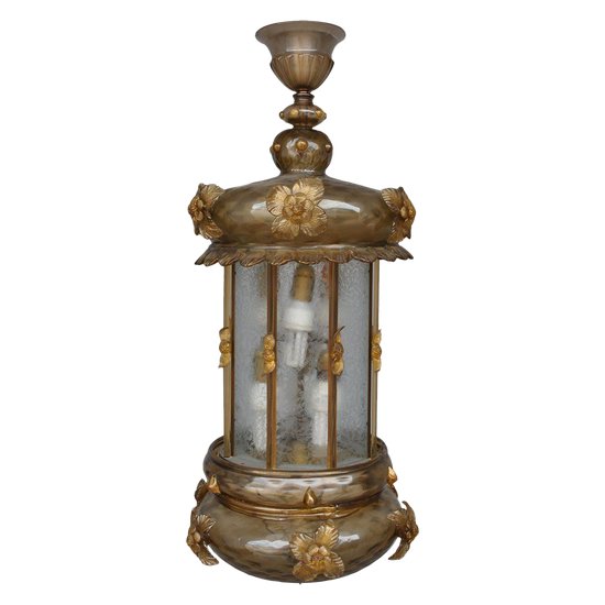 Italian Blown Glass Lantern After Murano