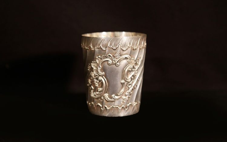 Solid silver goblet 19th century