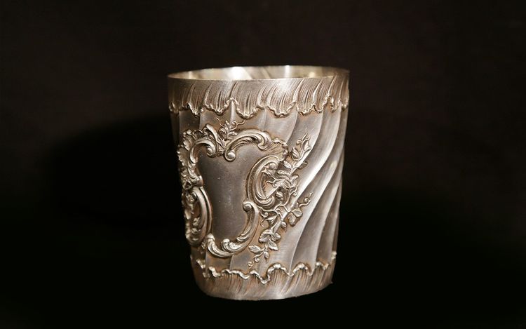 Solid silver goblet 19th century