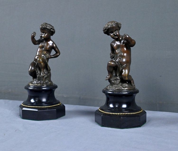 Coppia di putti in bronzo - Parte 2, XIX secolo