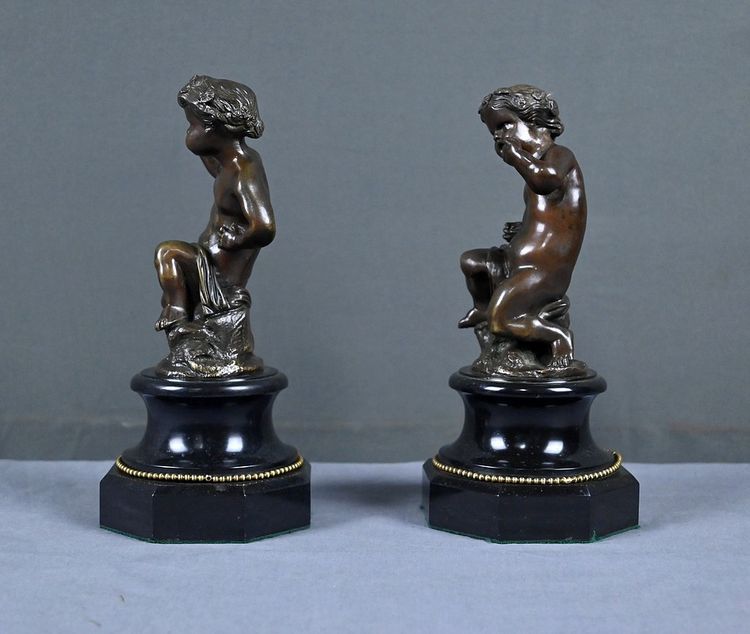 Coppia di putti in bronzo - Parte 2, XIX secolo