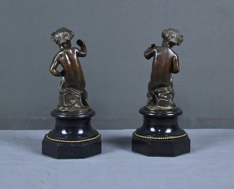 Coppia di putti in bronzo - Parte 2, XIX secolo