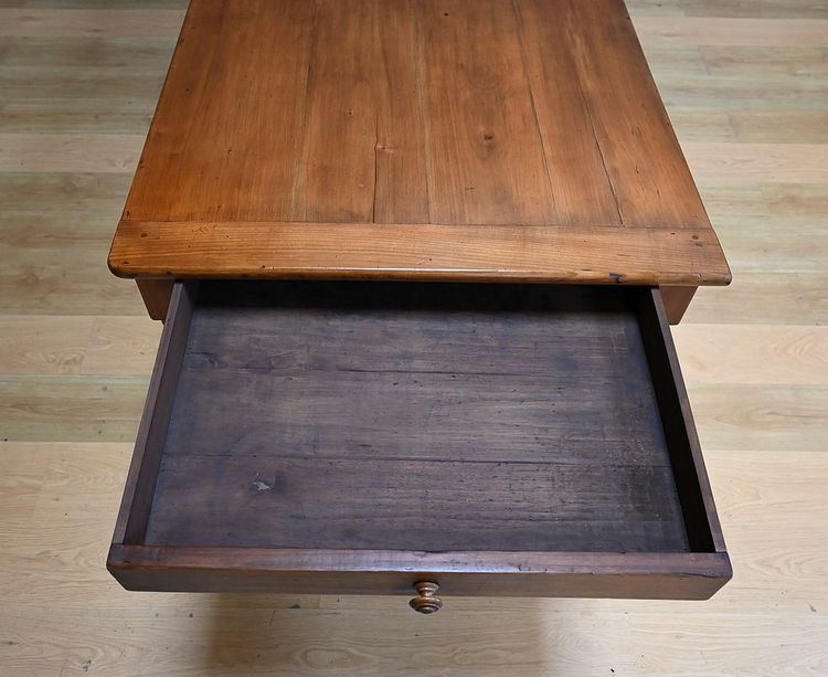Tavolo rustico in legno di ciliegio, stile Luigi Filippo - Metà del XIX secolo