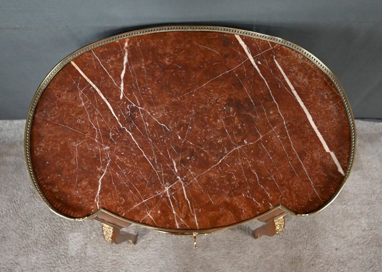 Petite Commode Rognon en Acajou, style Transition - Début XXe