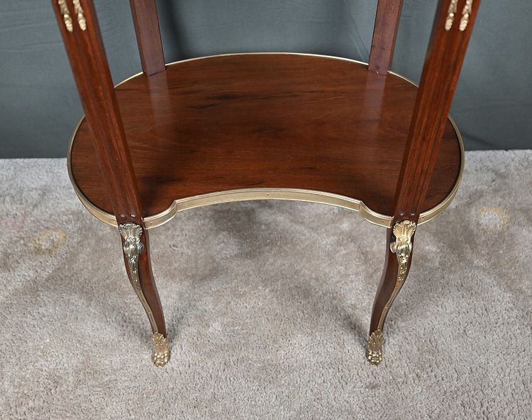 Petite Table Rognon en Acajou, style Transition - Début XXe