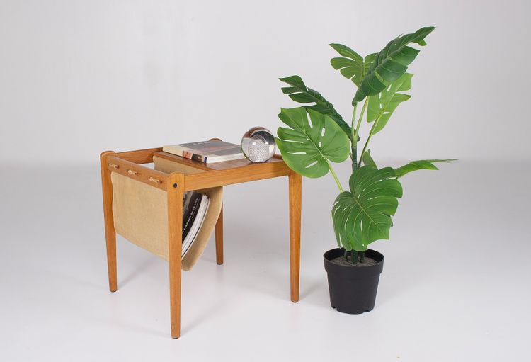Side table/newspaper rack, teak, Denmark, 1960s.