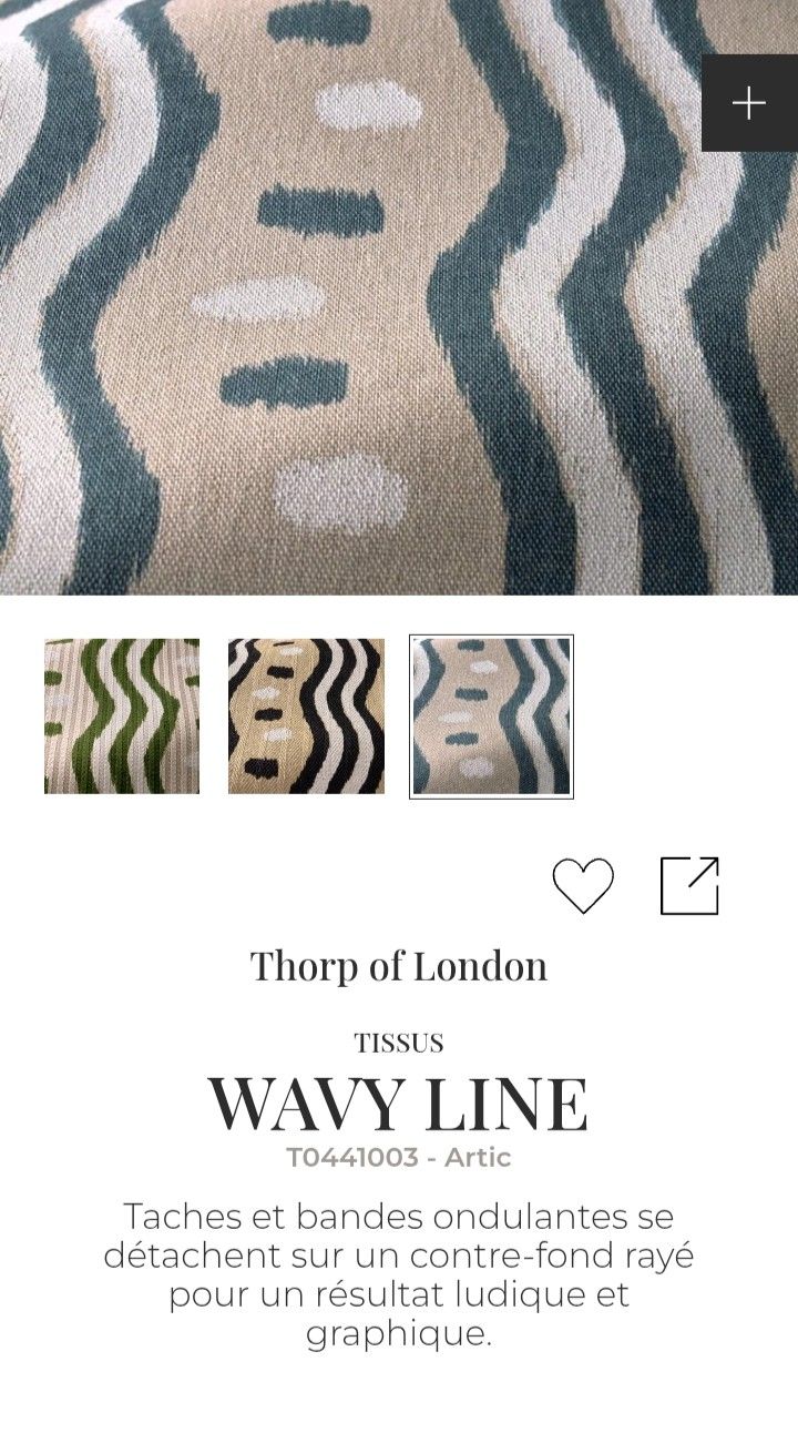 Paire de rideaux modèle Wavy line de Pierre Frey  