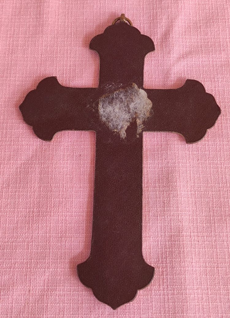 Ancienne grande croix  IHS émail cloisonné 