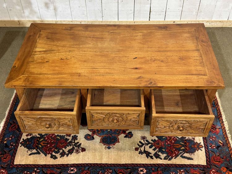 Teak coffee table, Indian manufacture from the 1970s