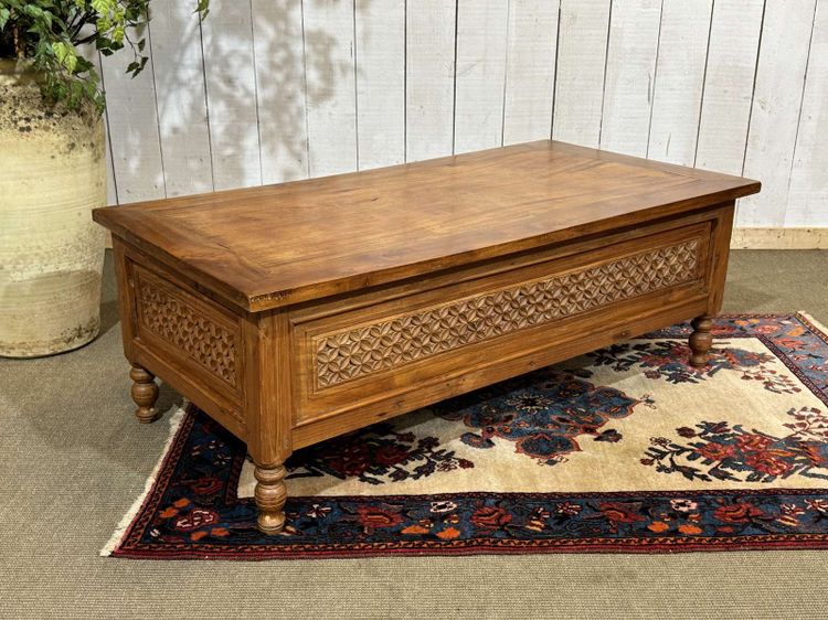 Teak coffee table, Indian manufacture from the 1970s