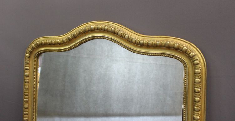 Large 19th Century Gilded Stucco Mirror