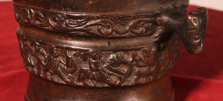 Bronze Mortar - Flanders - 16th Century, Dated 1574