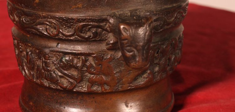 Bronze Mortar - Flanders - 16th Century, Dated 1574